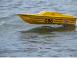 Bristol. C86. As can be clearly seen on this submerged drive (only just) Magnum only the propeller and transom are in the water as it goes wave hopping.